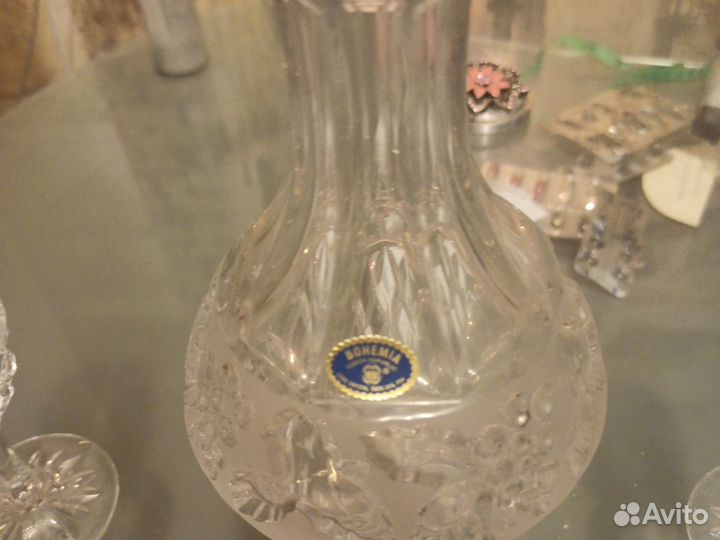 Графин хрустальный с рюмками Богемия