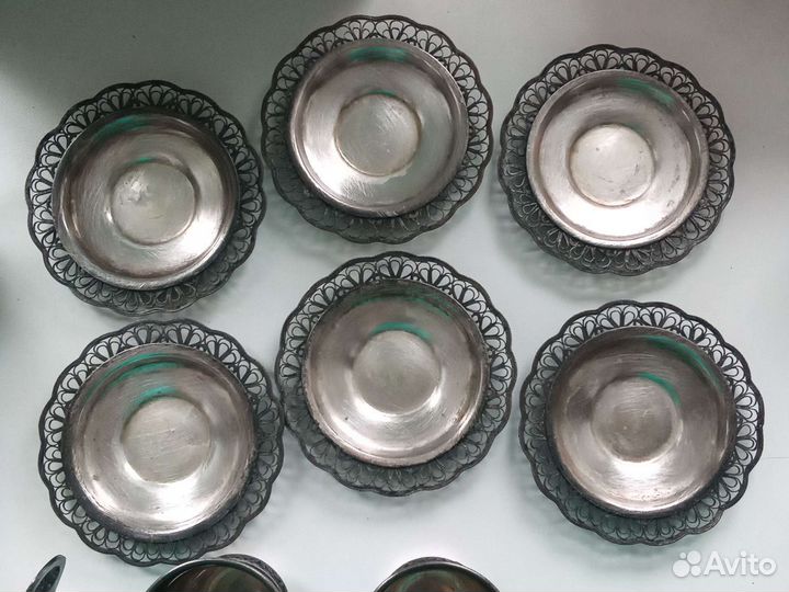 Сервиз кофейный нейзильбер мельхиор скань