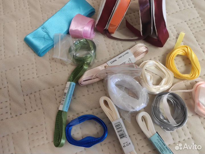 Лента атласная 7мм, 40мм, 26мм, 6мм, 12мм