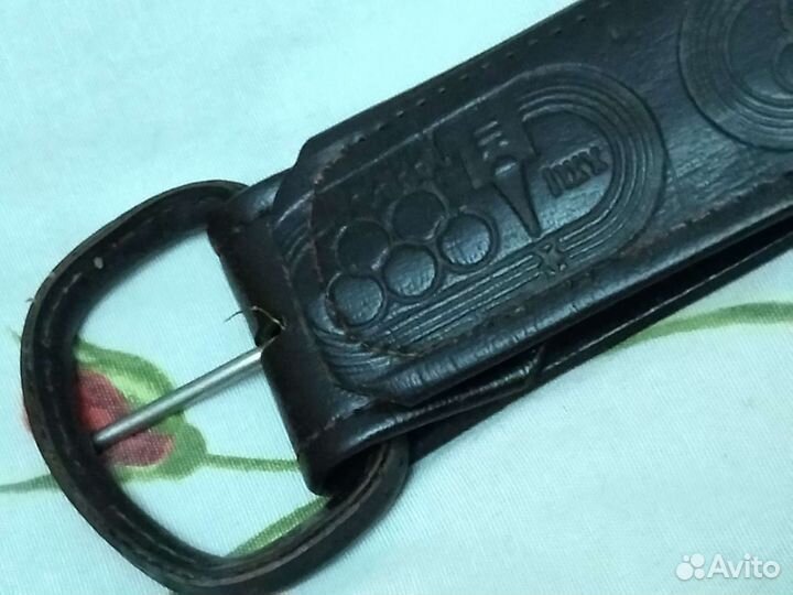 Ремень кожаный Олимпиада 1980 СССР