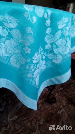 Винтажная жаккардовая скатерть 50-е годы СССР