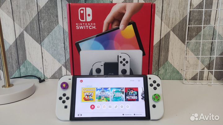 Nintendo Switch oled (picofly, 128gb с играми)