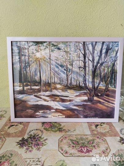 Пейзаж акварелью