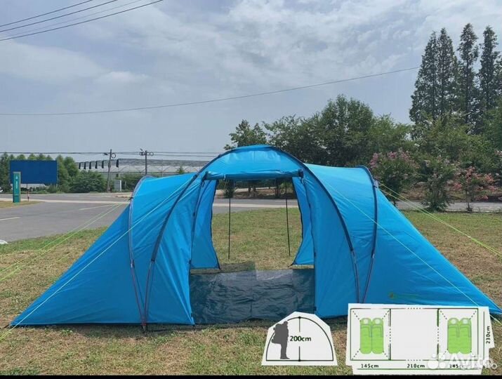 Палатка туристическая 4 местная с тамбуром