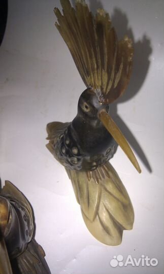 Птицы резьба по кости СССР винтаж раритет