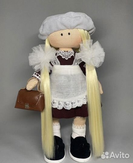 Кукла ручной работы «Школьница»