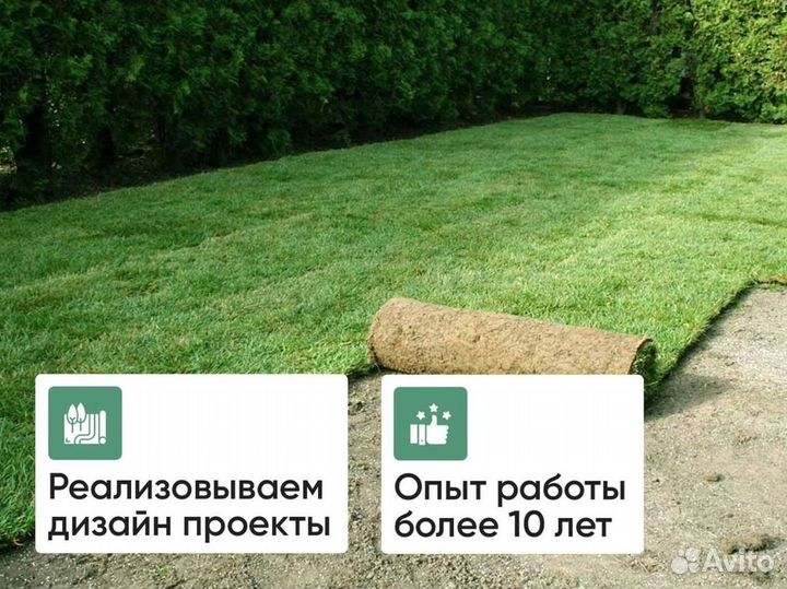 Газон в рулонах с доставкой и укладкой