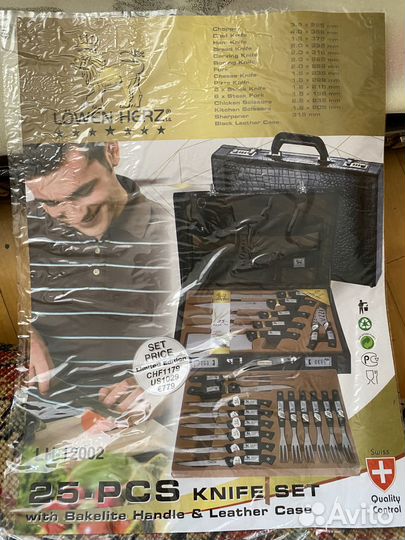 Набор кухонных ножей в чемодане