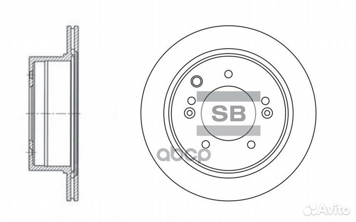 SD2013 диск тормозной задний KIA Sorento 2.4/3