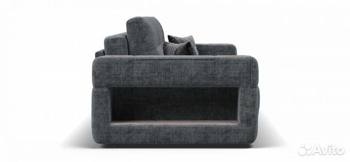 Диван boss.XO шенилл IQ серый / wood Rock