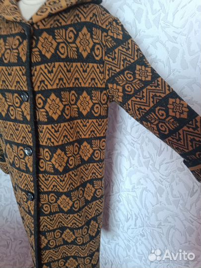 Вязанное пальто женский 52 размер