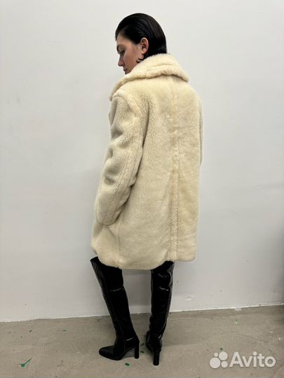 Пальто из шерсти и шелка Max Mara (38)