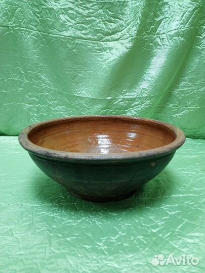 Большое старинное блюдо Глина СССР (нчк)