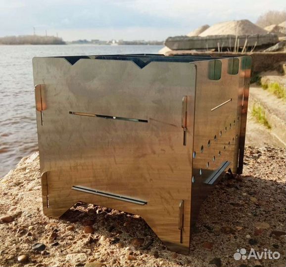 Нержавеющая печка- щепочница 