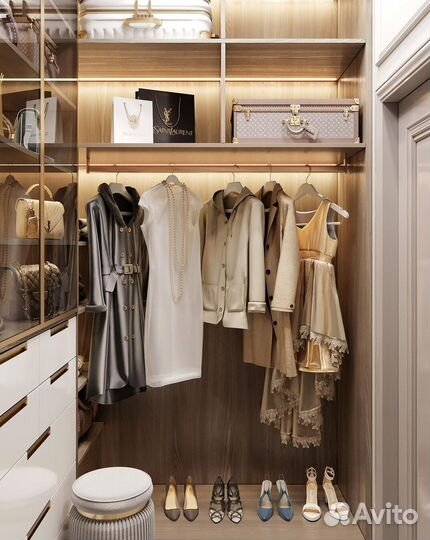 Гардеробная комната со сборкой