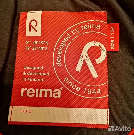 Пуховик reima 134