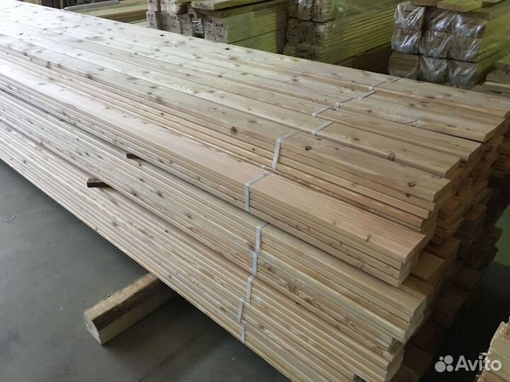 Доска террасная лиственница гладкая