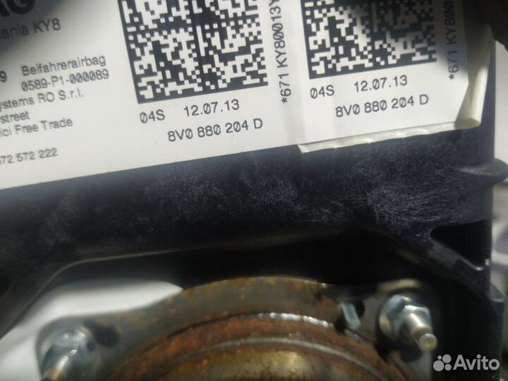 Подушка безопасности пассажира Audi A3 8V