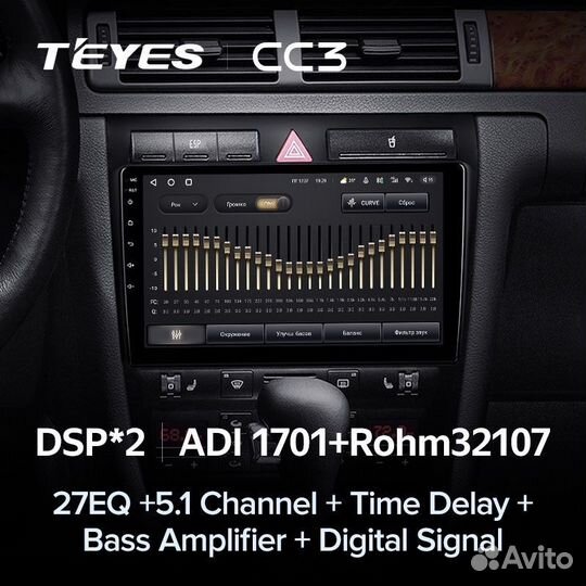 Штатная магнитола Teyes CC3 4/32 Audi RS6 1 (2002
