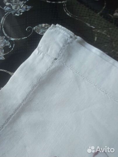 Скатерть винтажная ручная вышивка мерешка