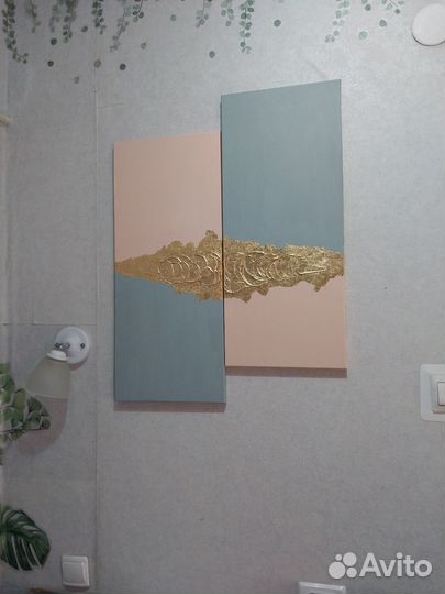 Интерьерная картина с поталью