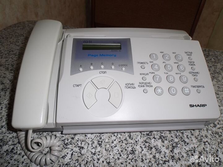 Факс-телефон sharp