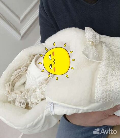 Конверт на выписку на овчине