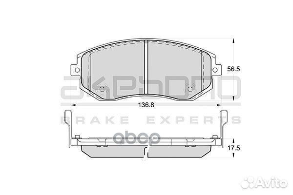 Колодки тормозные дисковые передние subaru fore