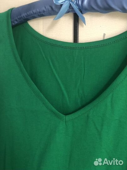 Платье изумрудное, хлопок 52-54 р