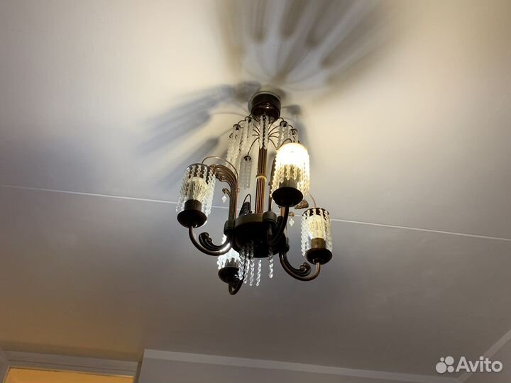 Люстра металл стекло