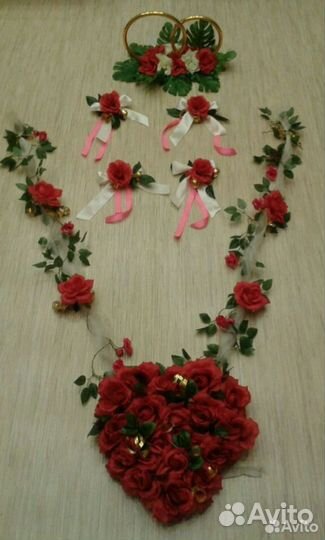 Свадебные украшения на машину