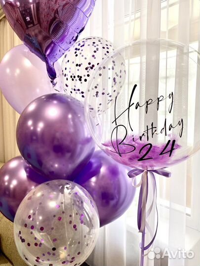 Шары воздушные гелиевые день рождение выписка
