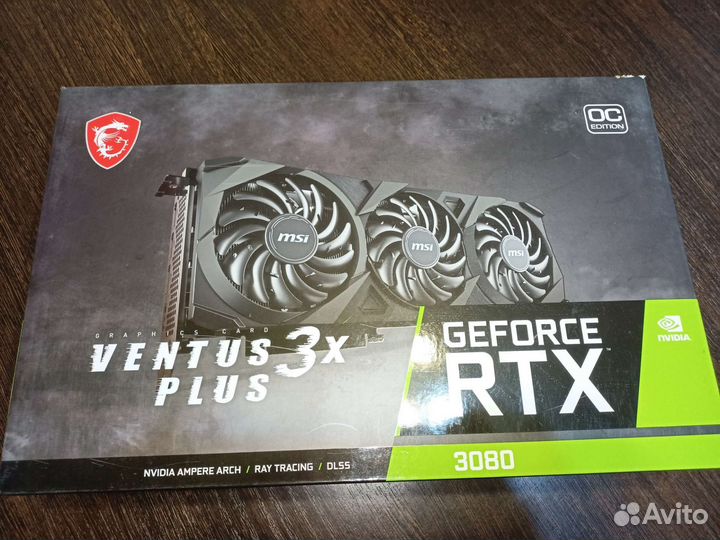 Rtx 3080, MSI Ventus 3X Plus OC, б/у