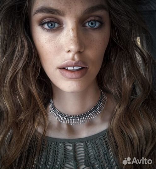 Колье чокер бусы ожерелье бохо этно готика