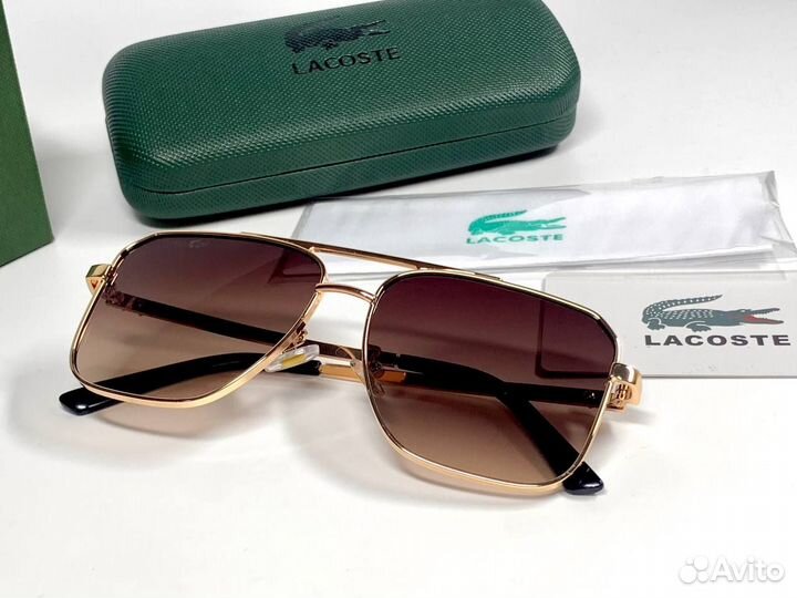 Очки Lacoste Aviator золотые