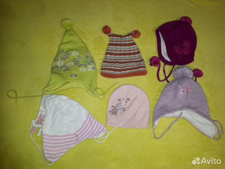 Шапки на девочку от 2 до 7 лет