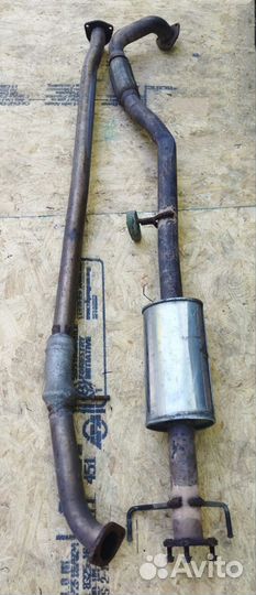 Глушитель Опель Антара передняя и средняя часть