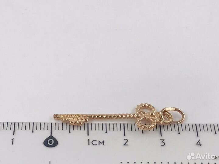 Золотой кулон Ключик 583 пробы СССР