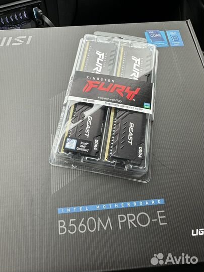 Комплект i5 10400f + msi b560m pro-e + 16gb