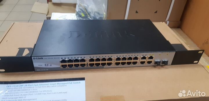 Коммутатор D-Link DES-1210-28/C2A 24x100Mb 4G неко