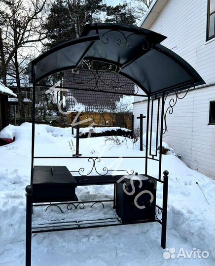 Мангал с крышей