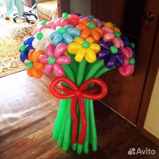 Цветы из воздушных шаров