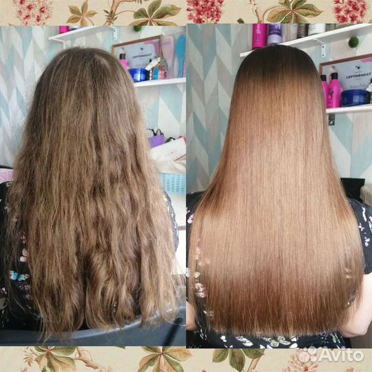 Ботокс волос и Кератиновое выпрямление/полировка