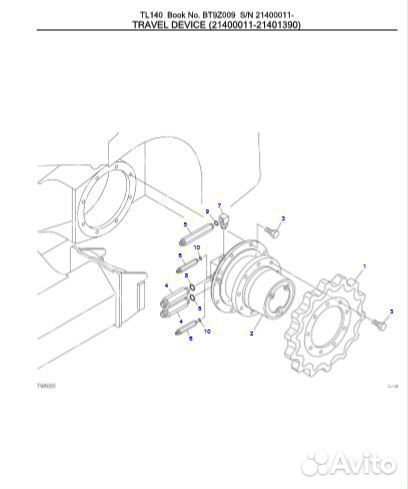 Takeuchi TL140 каталог запчастей
