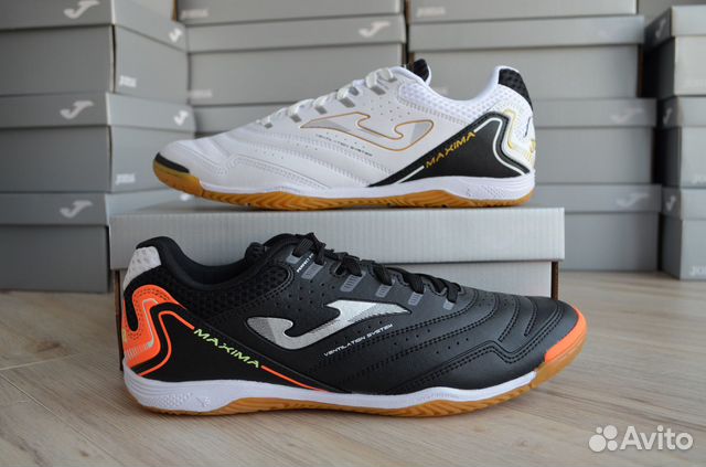 Футзалки Joma Maxima 40-44, черные, белые