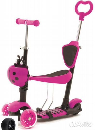 Самокат детский с сиденьем и ручкой