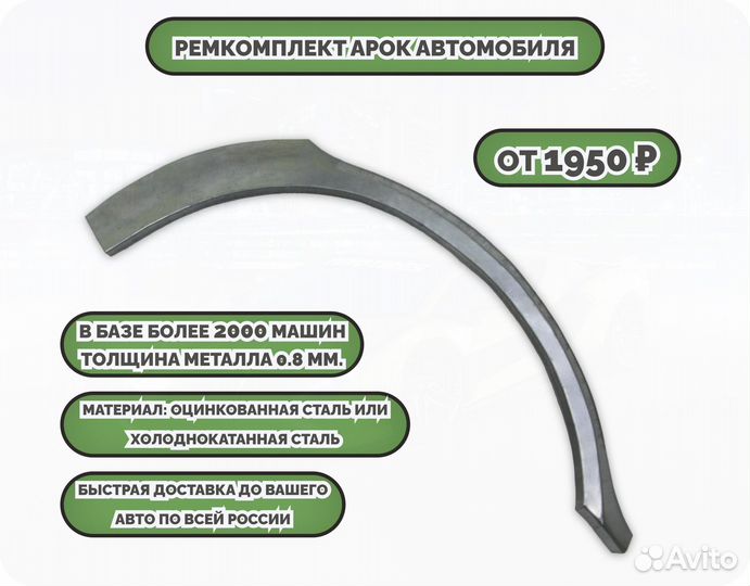 Ремонтные арки (ремкомплект) на автомобиль