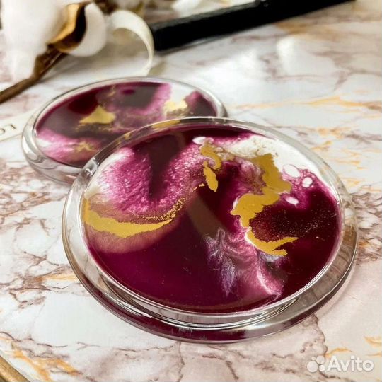 Подарочный набор с винницей из эпоксидной смолы на