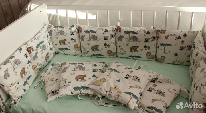 Новые бортики для новорожденных из Премиум сатина