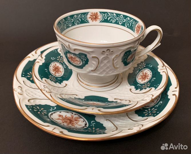 Чайные трио коллекционные (фарфор Schierholz гдр)
